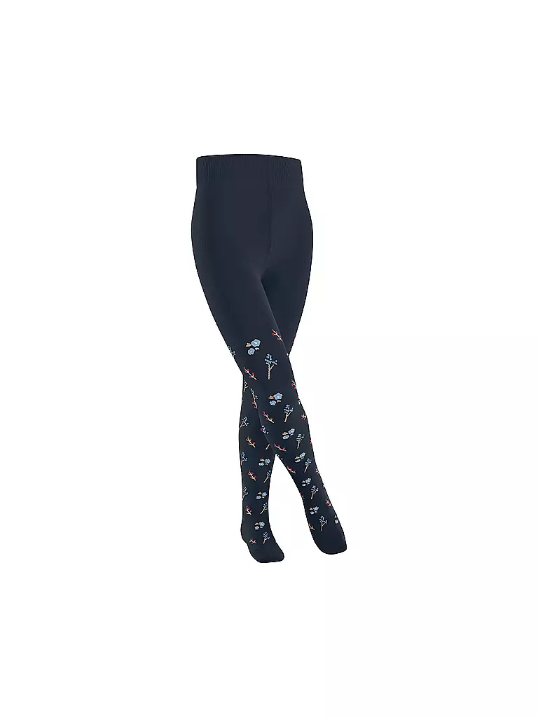 FALKE | Collant da bambina LITTLE FLOWERS blu spazio | Blu scuro