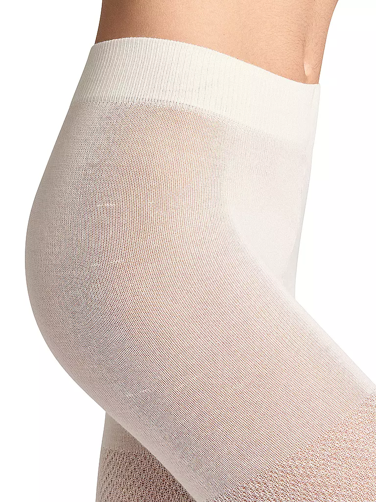 FALKE | Collant in maglia FABLE ESTATE bianco sporco | Crema