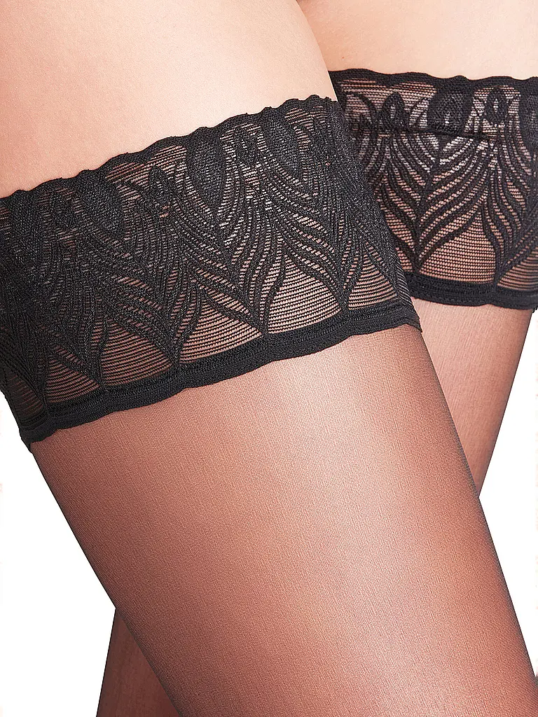 FALKE | Feinstrümpfe LUNELLE 8 DEN black | Nero