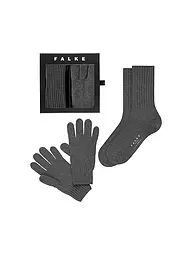 FALKE | Geschenkset Socken und Handschuhe X-MAS dark grey | Grigio