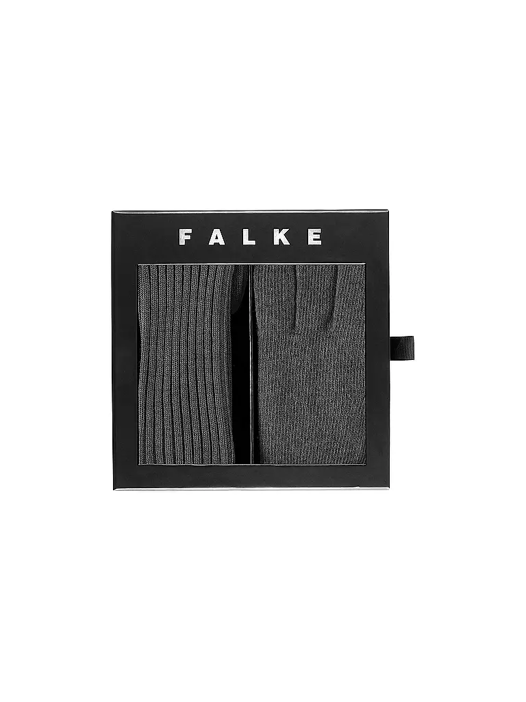 FALKE | Geschenkset Socken und Handschuhe X-MAS dark grey | Grigio