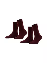 FALKE | Happy Calze confezione da 2 nero | Rosso scuro