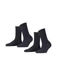 FALKE | Happy Calze confezione da 2 nero | Blu scuro