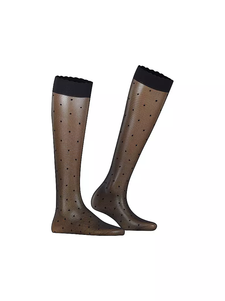 FALKE | Kniestrümpfe DOT 15 Den nero | Nero