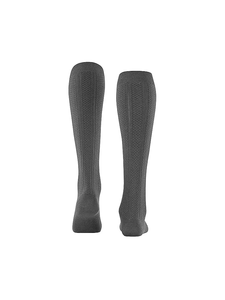 FALKE | Kniestrümpfe NEEDLEPOINT dark rock | Grigio