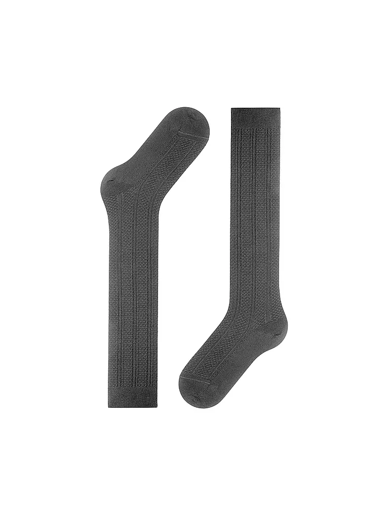 FALKE | Kniestrümpfe NEEDLEPOINT dark rock | Grigio