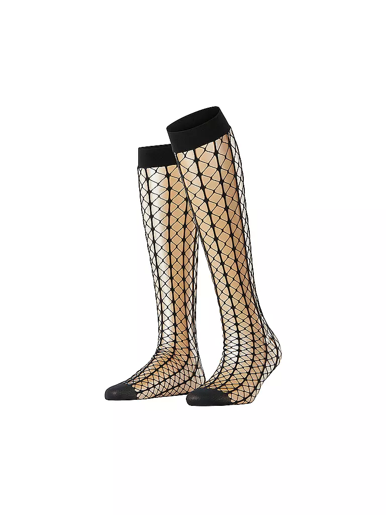 FALKE | Kniestrümpfe PARADISE NET black | Nero