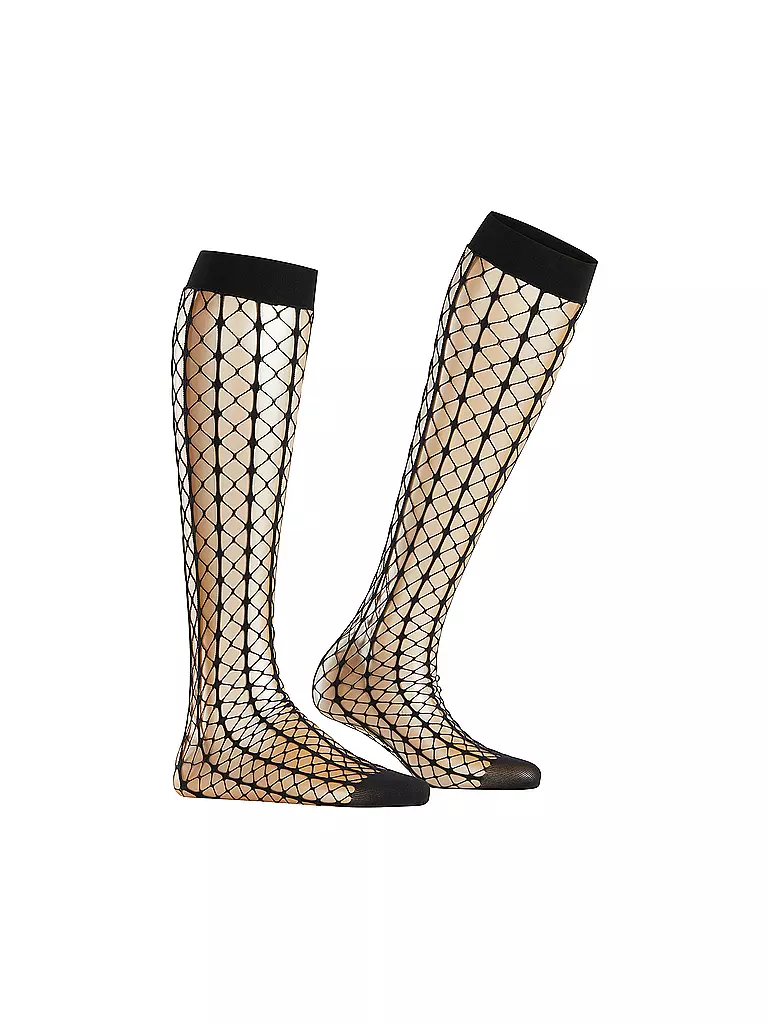FALKE | Kniestrümpfe PARADISE NET black | Nero