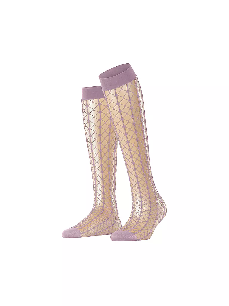 FALKE | Kniestrümpfe PARADISE NET rosa conchiglia | Rosa