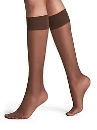 FALKE | Kniestrümpfe PURE MATT 20 Den brenda | Marrone