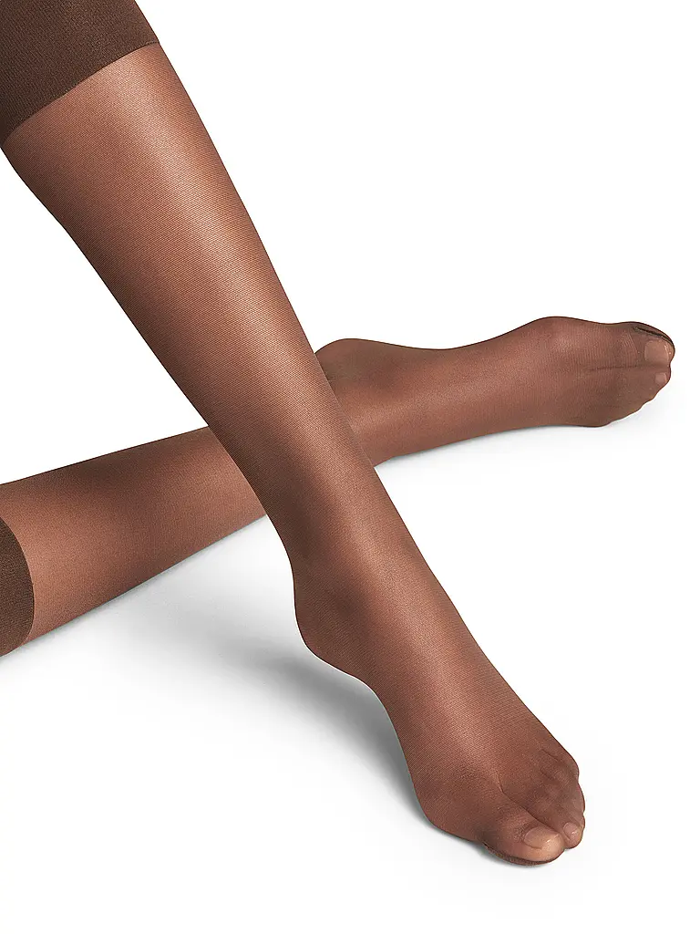 FALKE | Kniestrümpfe PURE MATT 20 Den brenda | Marrone