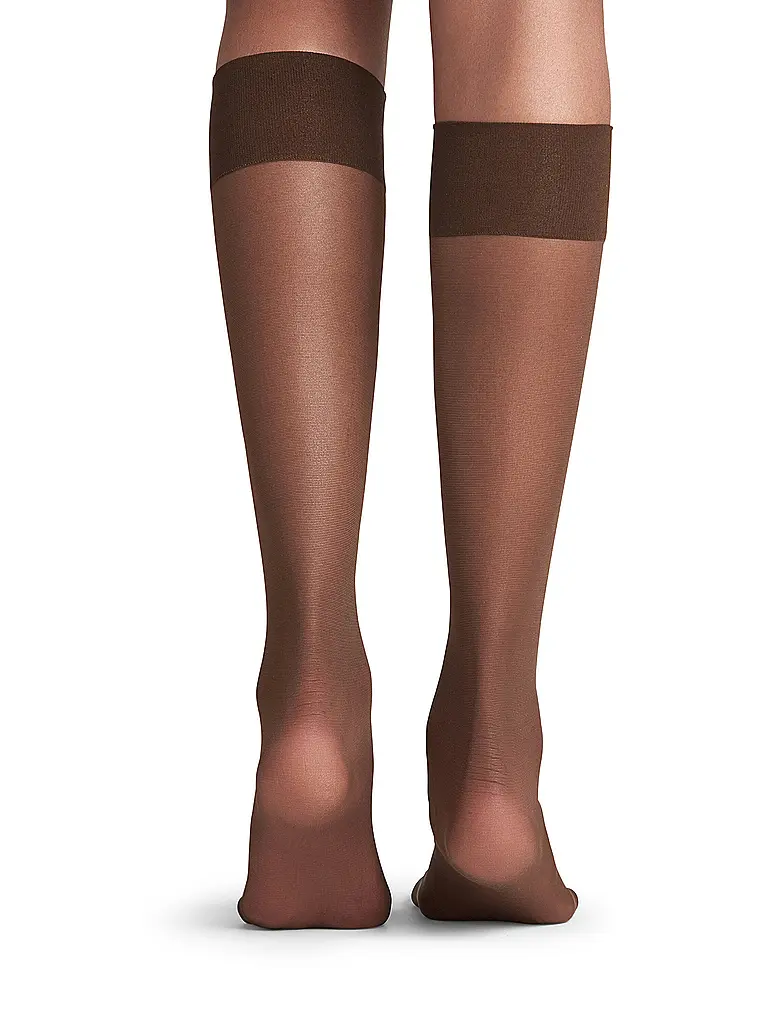 FALKE | Kniestrümpfe PURE MATT 20 Den brenda | Marrone