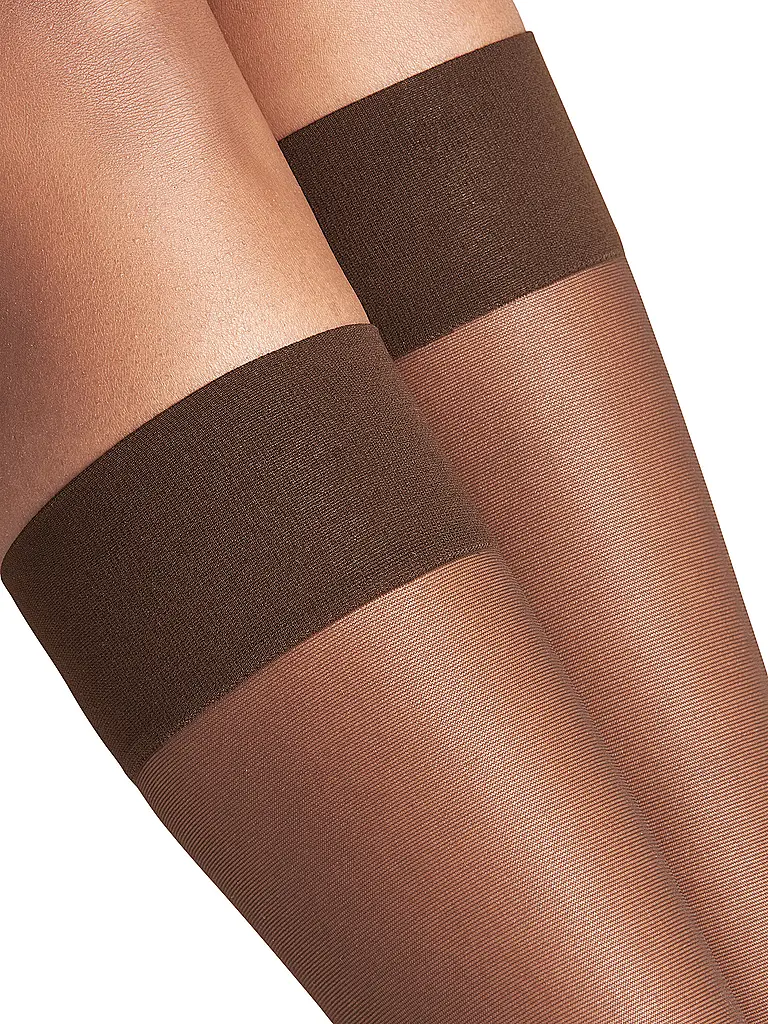 FALKE | Kniestrümpfe PURE MATT 20 Den brenda | Marrone
