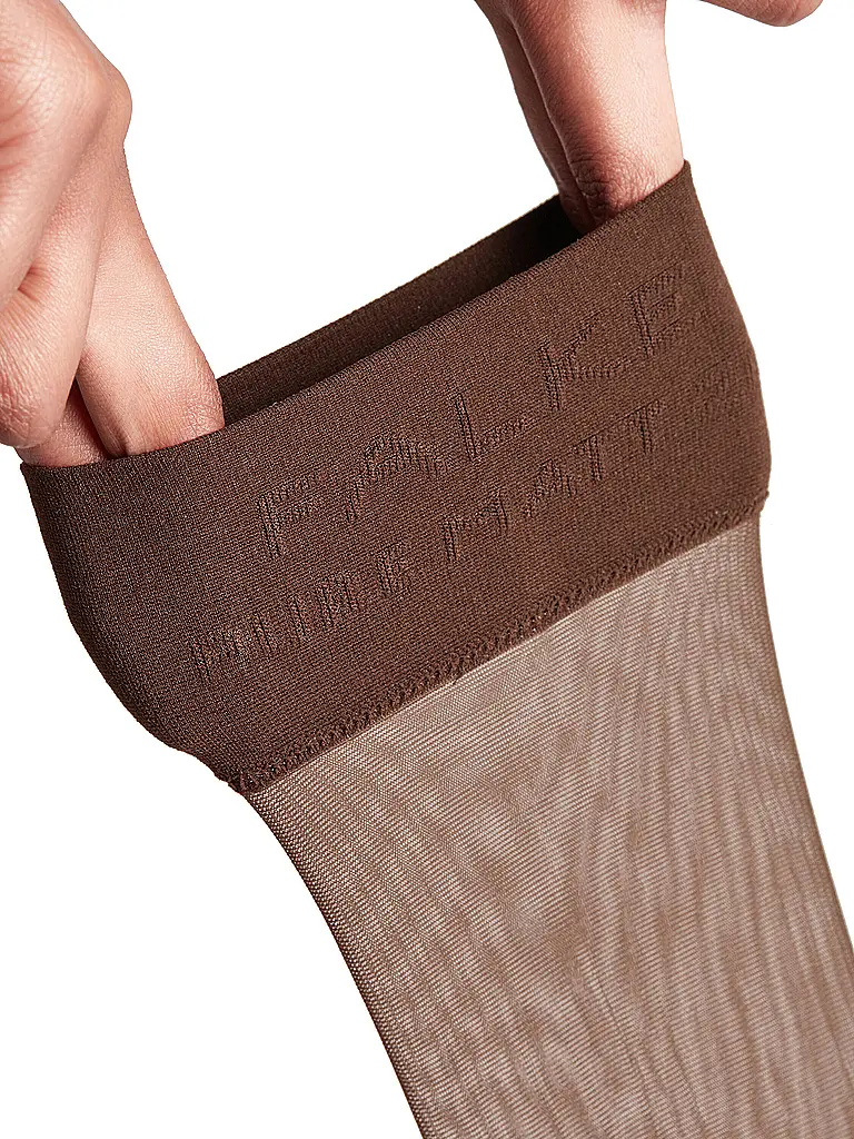 FALKE | Kniestrümpfe PURE MATT 20 Den brenda | Marrone
