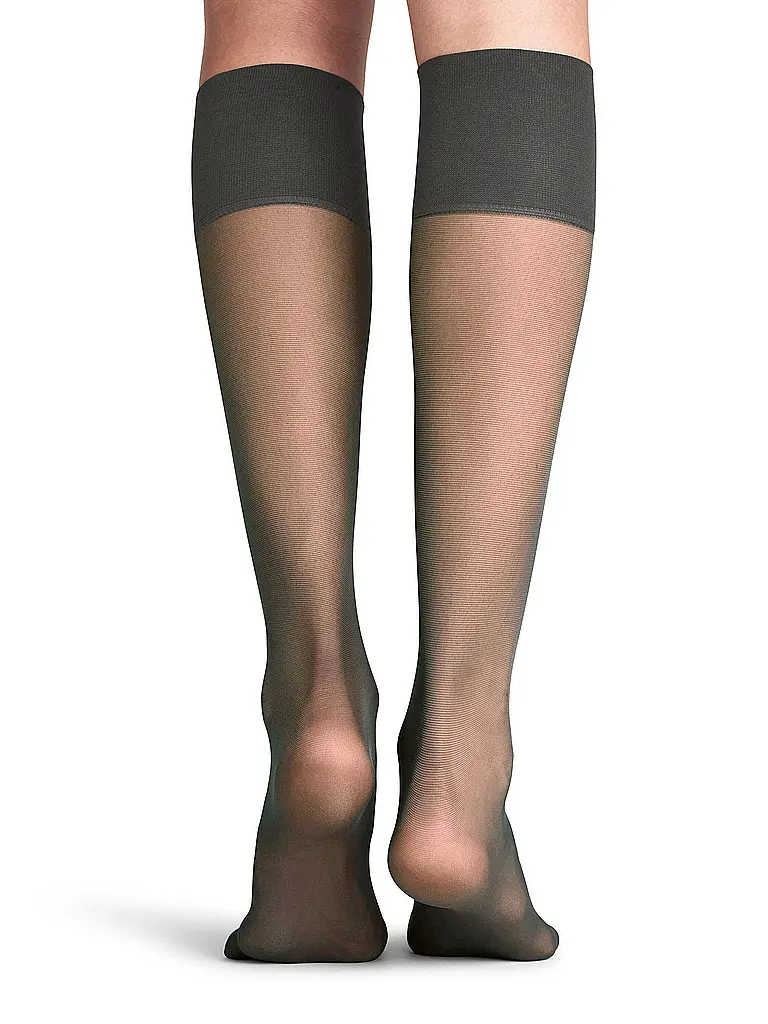 FALKE | Kniestrümpfe PURE MATT 20 Den iron | Grigio