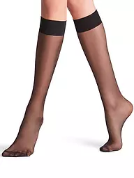 FALKE | Kniestrümpfe Seidenglatt 15 DEN marine | Nero
