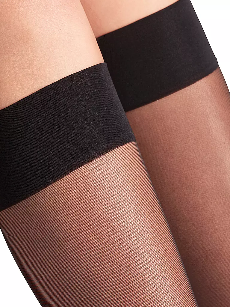 FALKE | Kniestrümpfe Seidenglatt 15 DEN nero | 