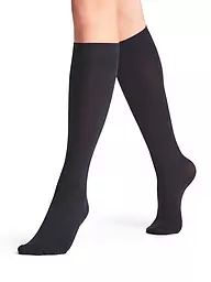 FALKE | Kniestrümpfe Seidenglatt 40 den marine | Blu scuro