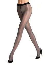 FALKE | Moda calze GLITTER nero / oro | Nero