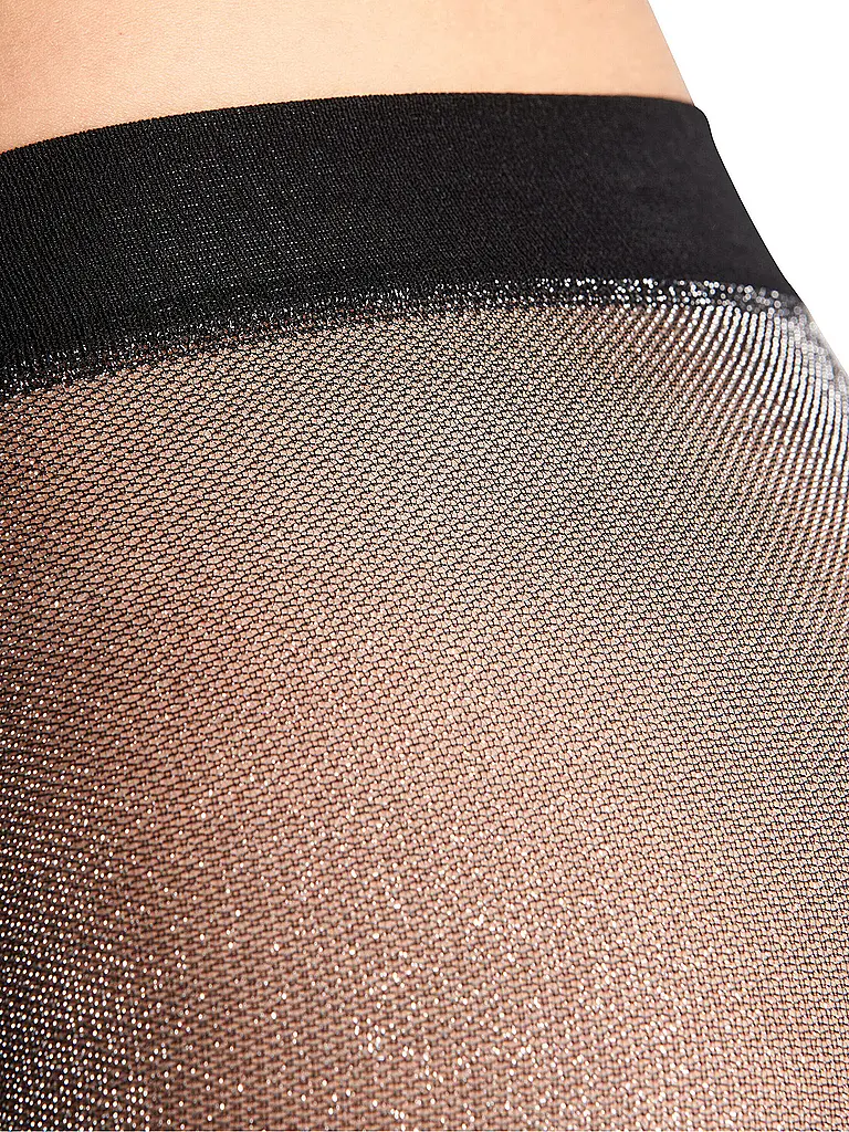 FALKE | Moda calze GLITTER nero / argento |