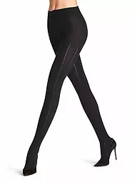 FALKE | Strickstrumpfhose NEEDLEPOINT black | Nero