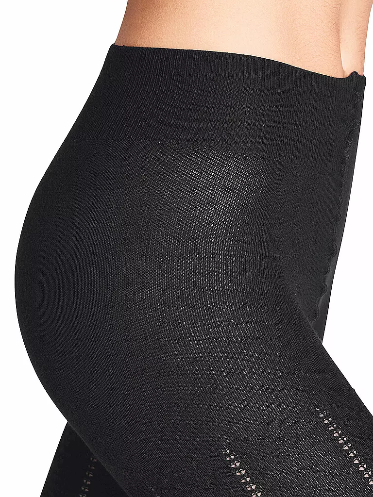 FALKE | Strickstrumpfhose NEEDLEPOINT black | Nero