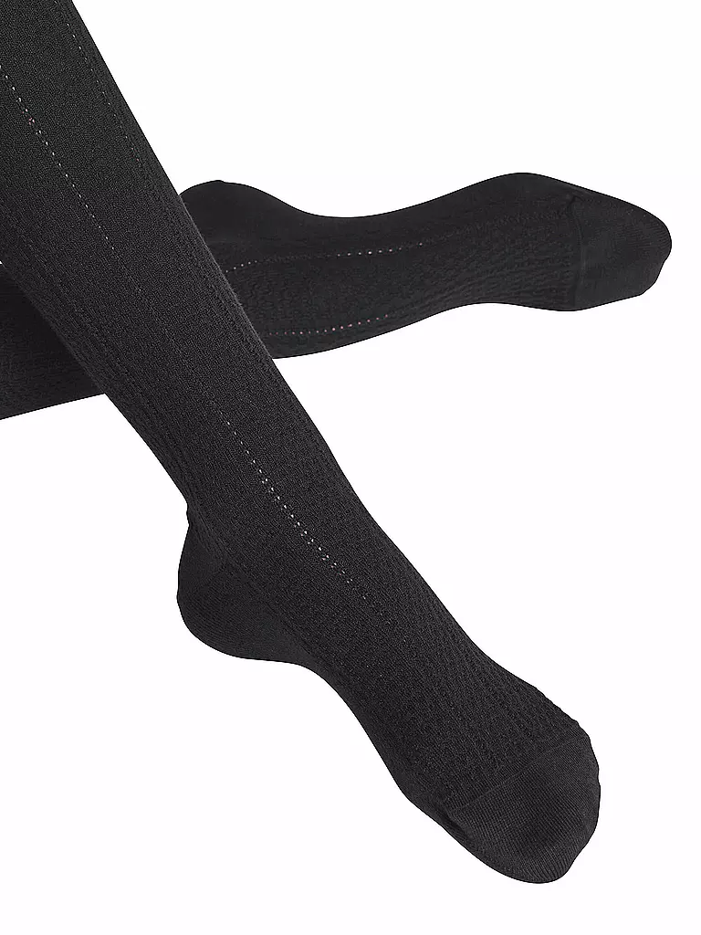 FALKE | Strickstrumpfhose NEEDLEPOINT black | Nero