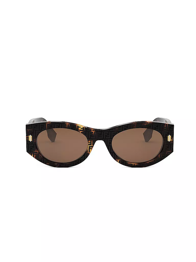 FENDI | FENDI Roma braune ovale Sonnenbrille | Marrone