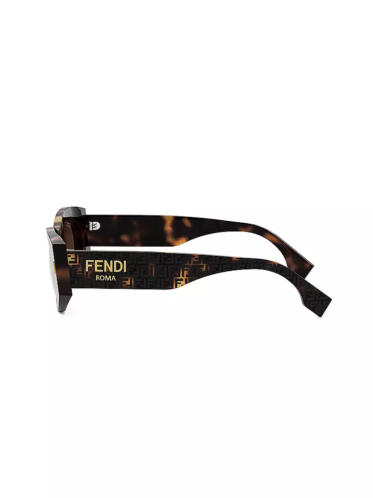 FENDI | FENDI Roma braune ovale Sonnenbrille | Marrone