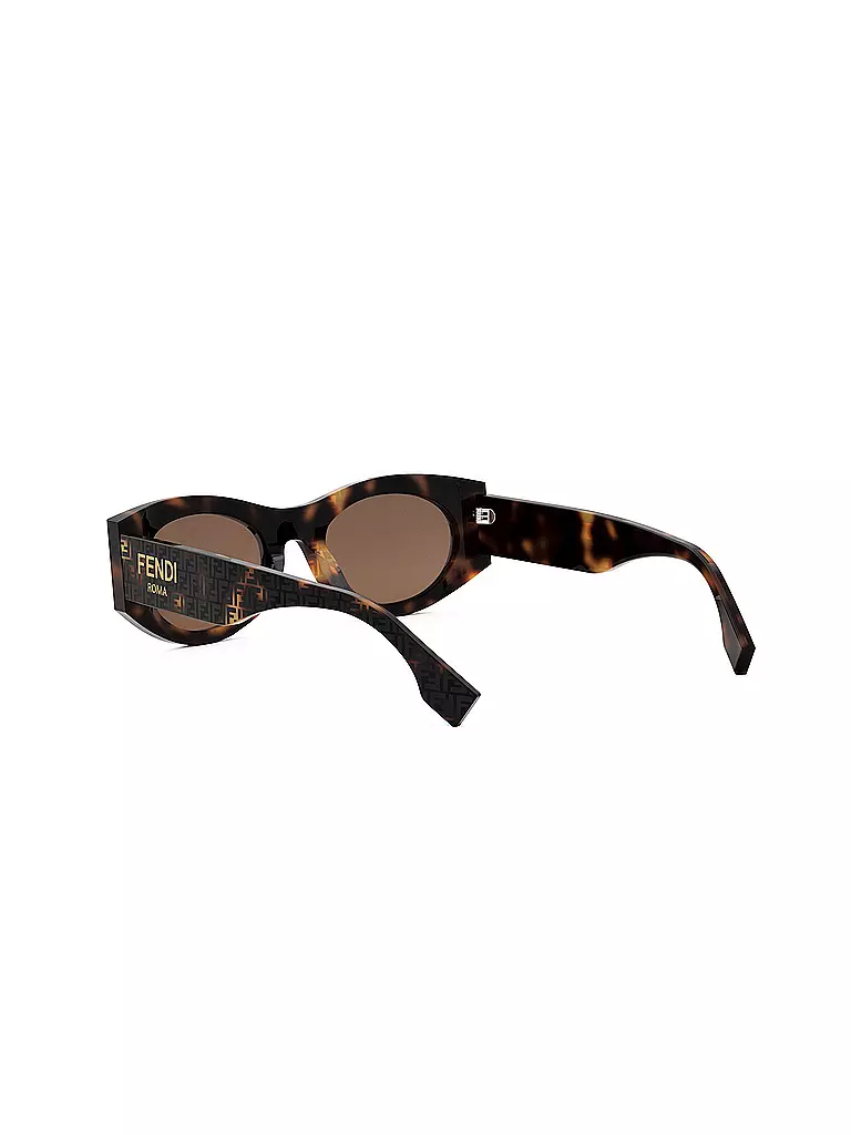 FENDI | FENDI Roma braune ovale Sonnenbrille | Marrone