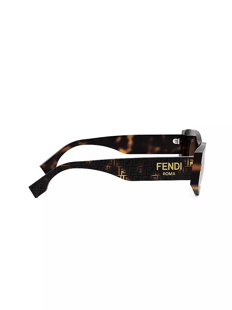 FENDI | FENDI Roma braune ovale Sonnenbrille | Marrone