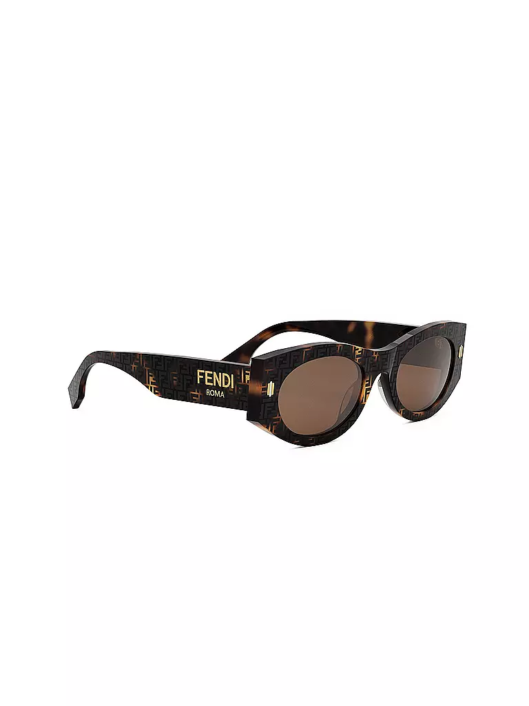 FENDI | FENDI Roma braune ovale Sonnenbrille | Marrone