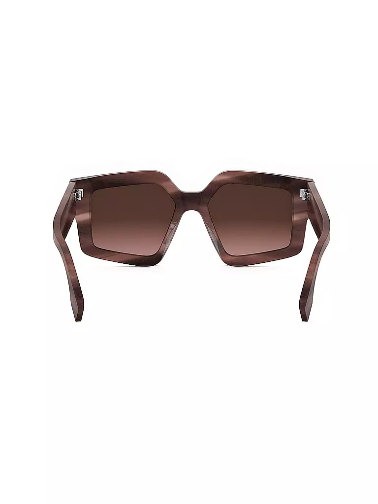 FENDI | FENDI Roma rose eckige Sonnenbrille  | Marrone