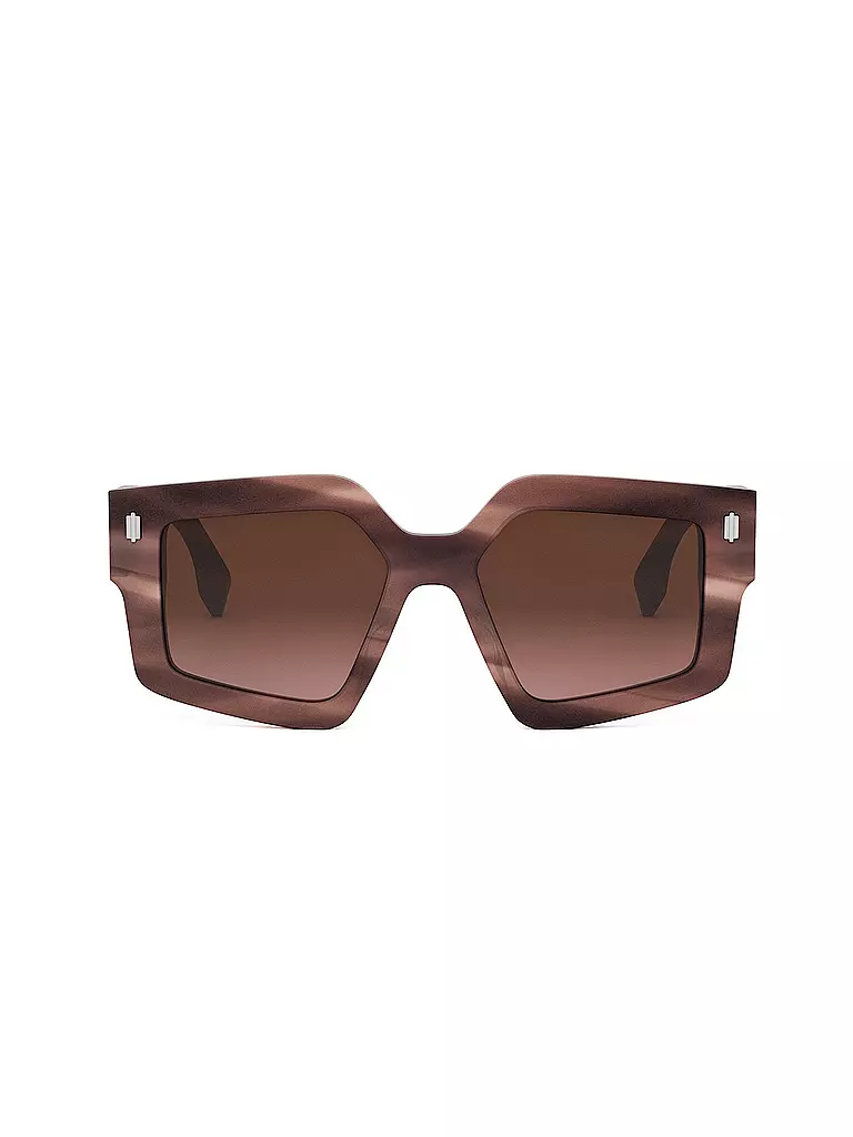 FENDI | FENDI Roma rose eckige Sonnenbrille  | Marrone