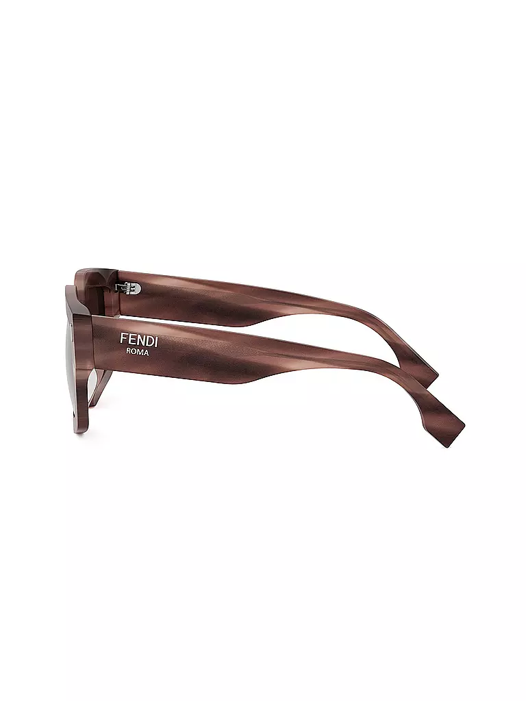 FENDI | FENDI Roma rose eckige Sonnenbrille  | Marrone