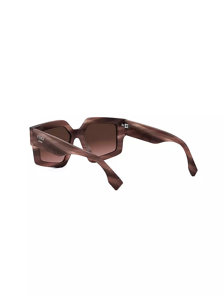 FENDI | FENDI Roma rose eckige Sonnenbrille  | Marrone