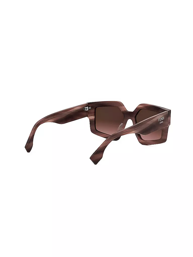 FENDI | FENDI Roma rose eckige Sonnenbrille  | Marrone