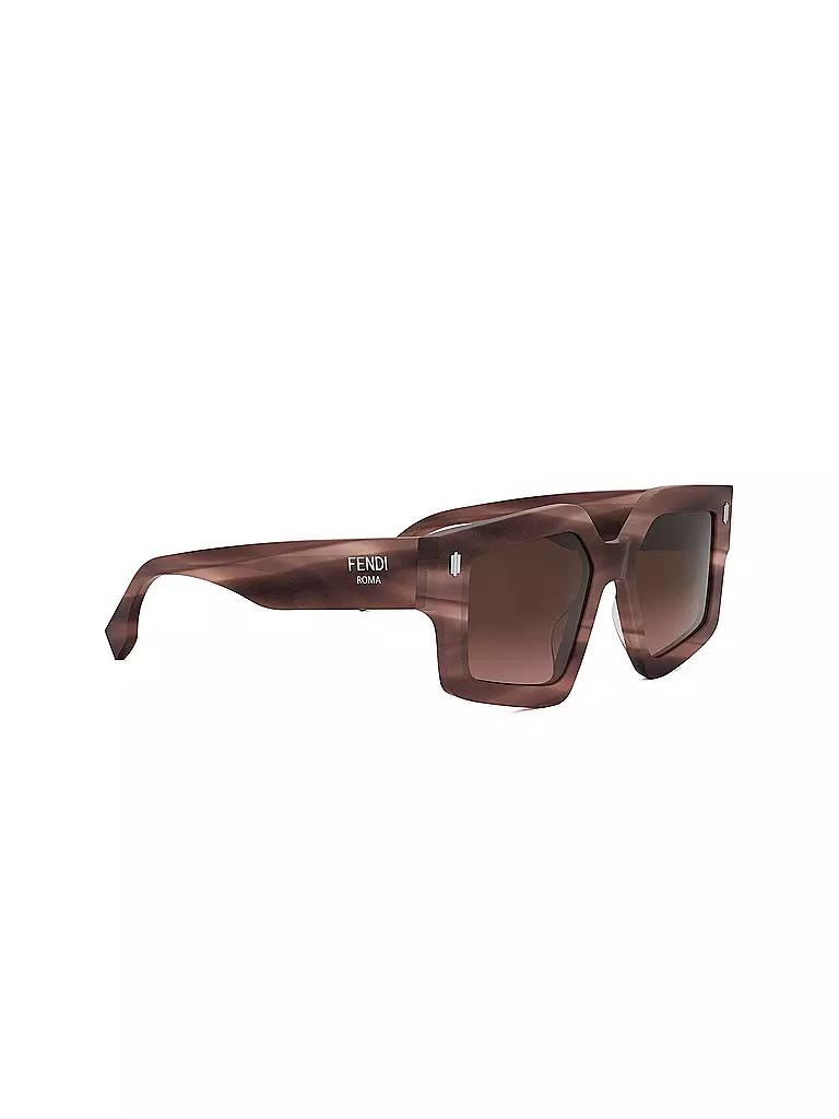 FENDI | FENDI Roma rose eckige Sonnenbrille  | Marrone
