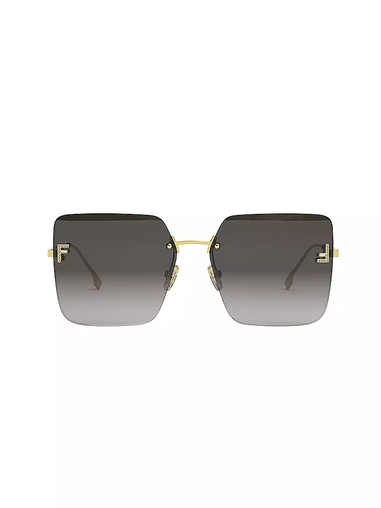 FENDI | Occhiali da sole squadrati dorati FENDI First Crystal | 