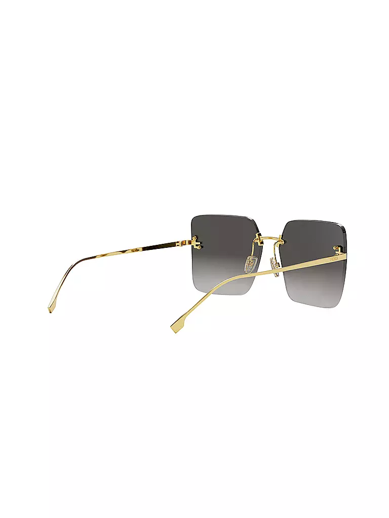 FENDI | Occhiali da sole squadrati dorati FENDI First Crystal | 