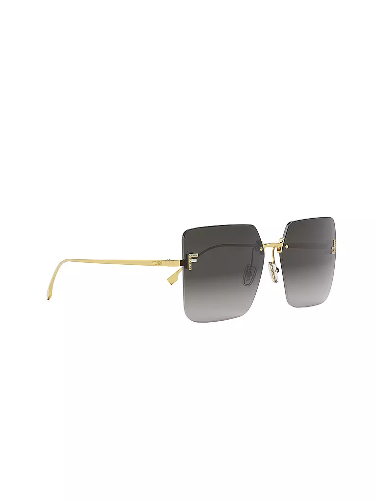 FENDI | Occhiali da sole squadrati dorati FENDI First Crystal | 