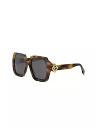 FENDI | Occhiali da sole squadrati FF Diamonds color havana | Marrone