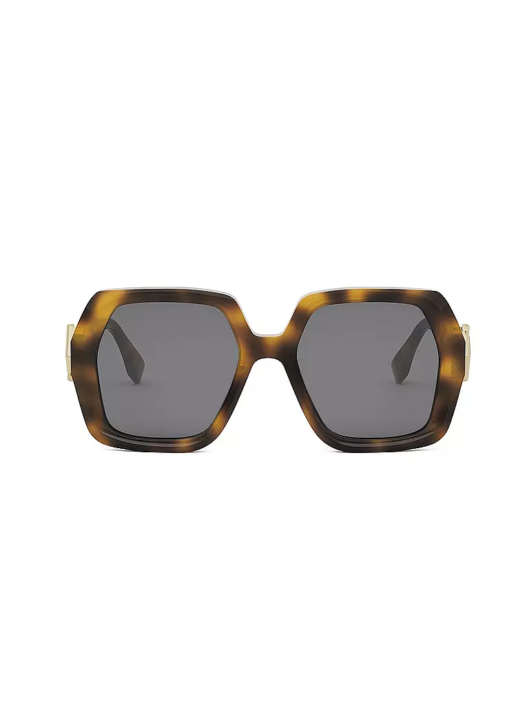 FENDI | Occhiali da sole squadrati FF Diamonds color havana | Marrone