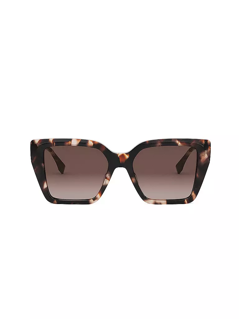 FENDI | Occhiali da sole squadrati FF Diamonds color havana | 