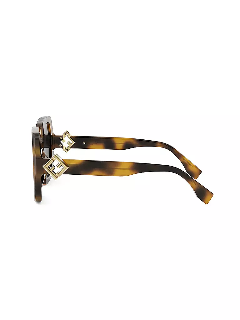FENDI | Occhiali da sole squadrati FF Diamonds color havana | Marrone