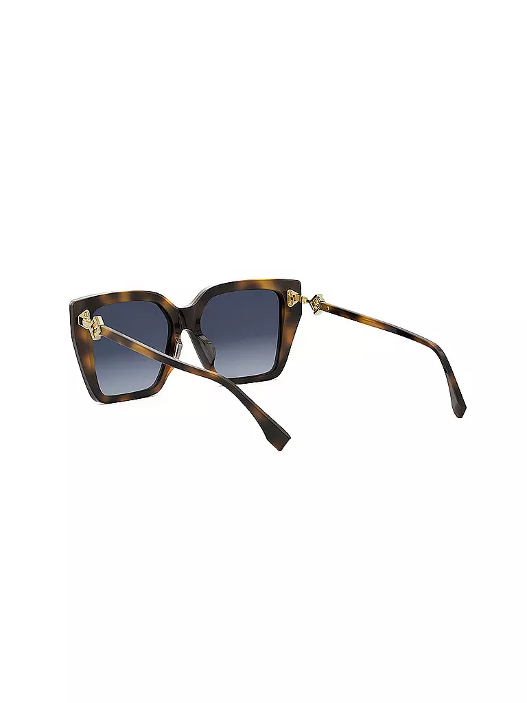 FENDI | Occhiali da sole squadrati FF Diamonds color havana | 