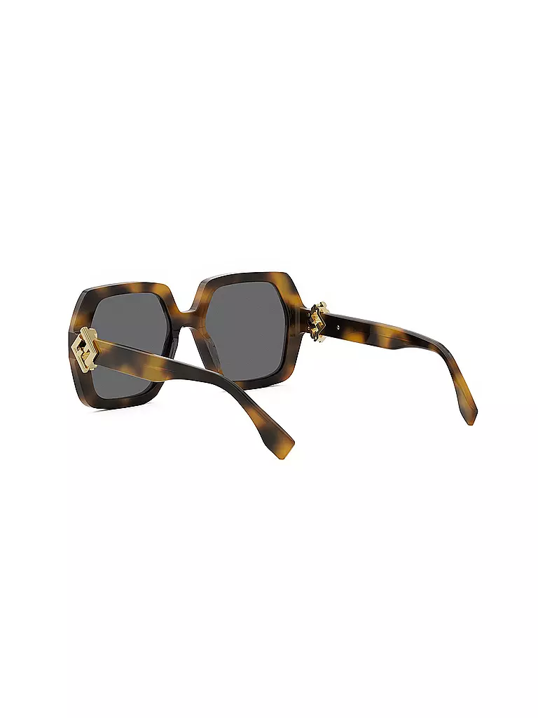 FENDI | Occhiali da sole squadrati FF Diamonds color havana | Marrone