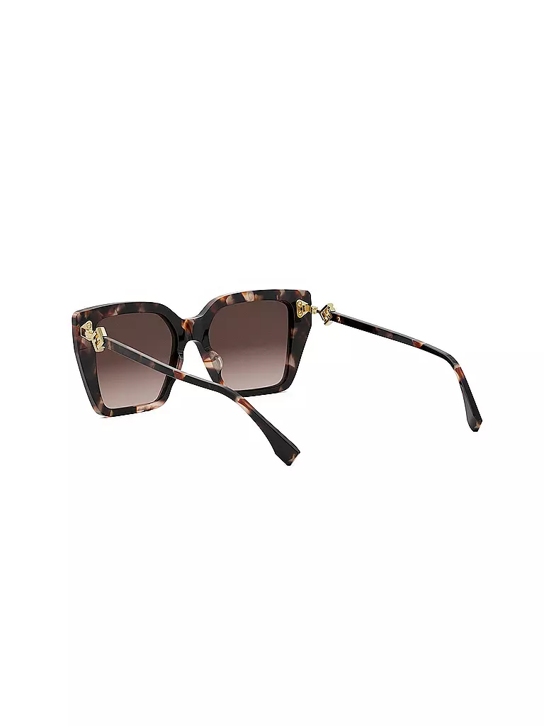 FENDI | Occhiali da sole squadrati FF Diamonds color havana | 