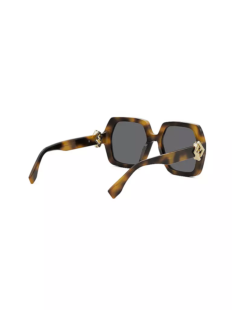 FENDI | Occhiali da sole squadrati FF Diamonds color havana | Marrone