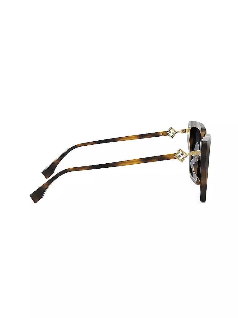 FENDI | Occhiali da sole squadrati FF Diamonds color havana | 